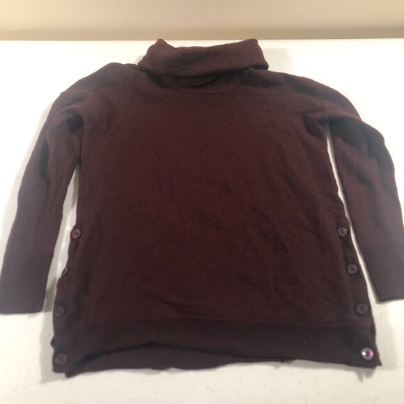 Adrienne Vittadini Cowl Neck Sweater Sz M 100% Merino Wool Quiet Luxury Academia - Picture 1 of 6